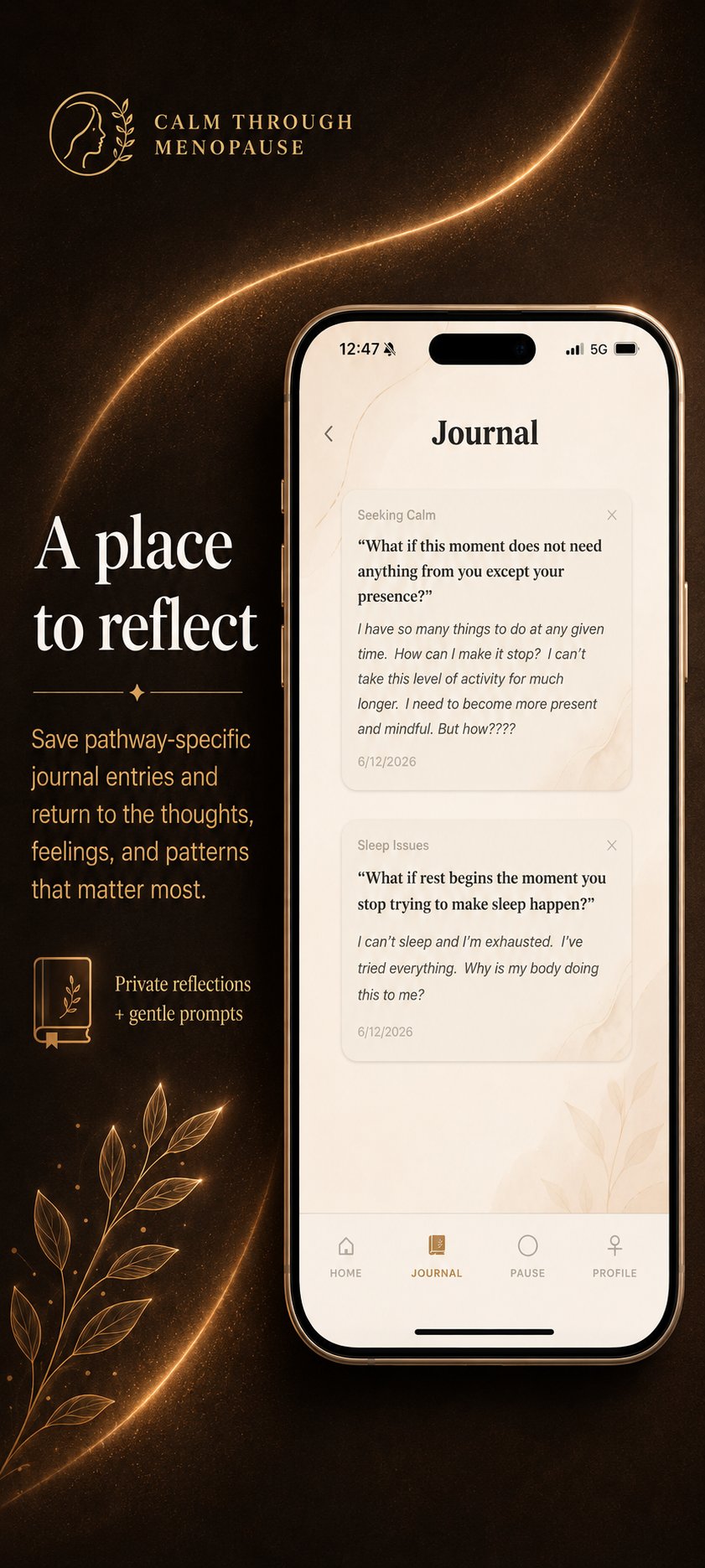 Journal screen